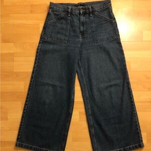 Calvin Klein Jeans Dark Blue Wide-Leg Denim